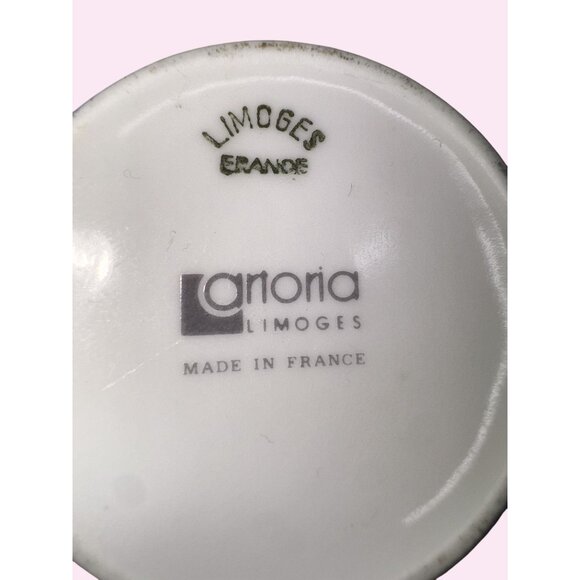 Limoges France Ceramic Trinket Box With Floral Design & Gold Accents - Picture 5 of 10